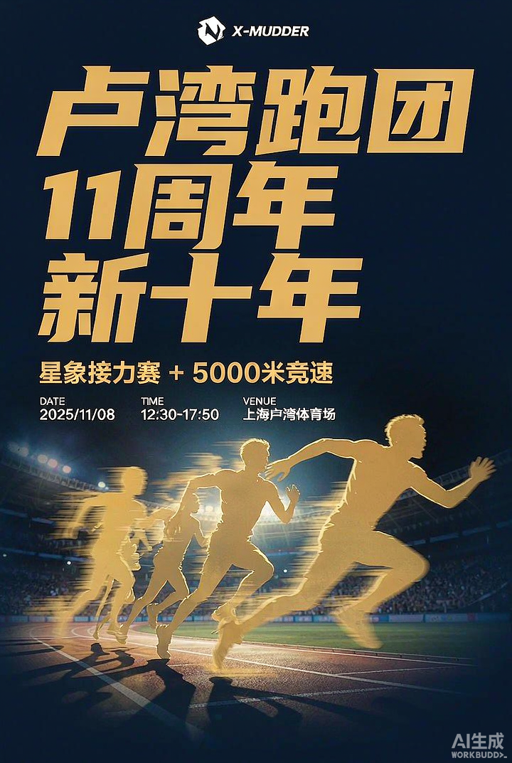 卢湾跑团 11 周年活动海报
